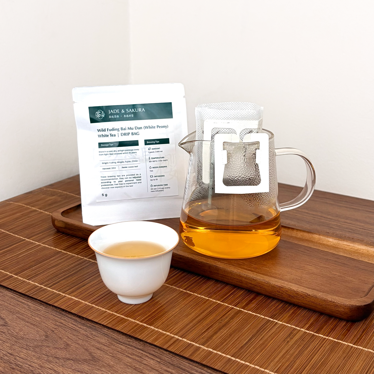 2014 Wild Fuding Bai Mu Dan (White Peony) White Tea Drip Bag — photo 1
